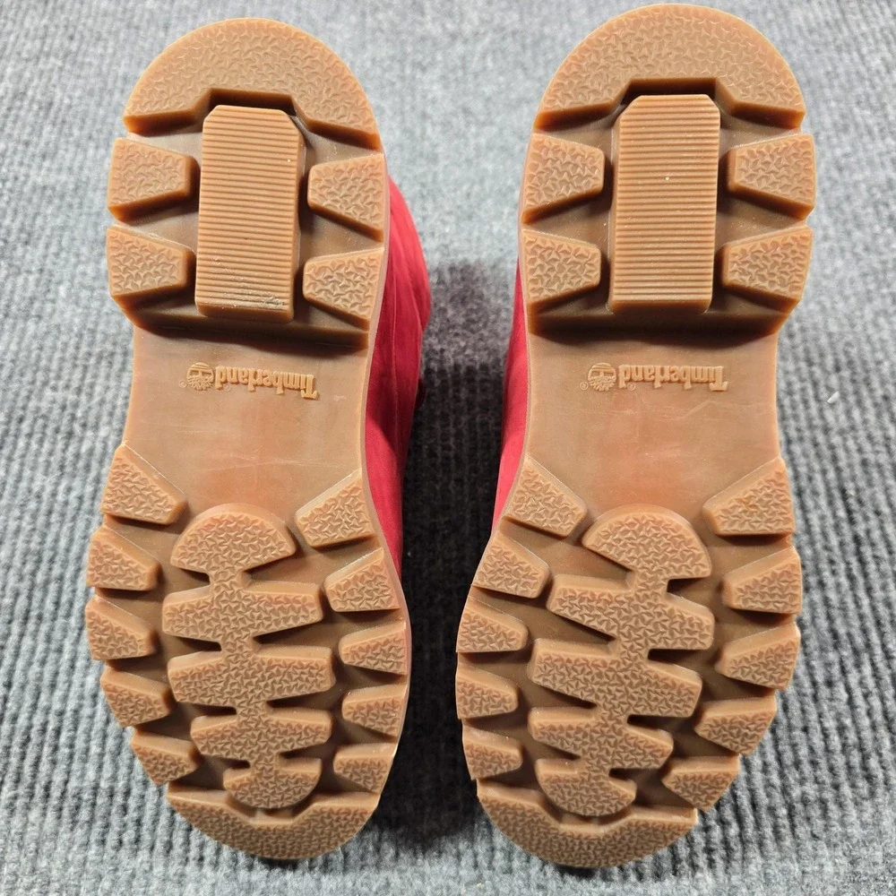 Timberland Boots Mens Size 7.5 Red Nubuck Insulated‎ A41UR Primaloft Snow Winter